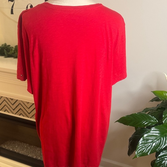 Tommy Hilfiger Red Short Sleeve Tee - Picture 3 of 5
